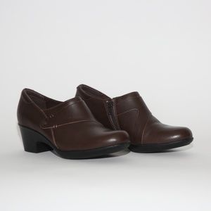 Clarks Collection Soft Cushion Brown Clog
